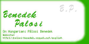 benedek palosi business card